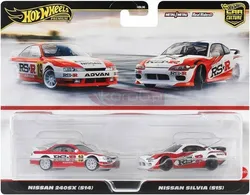 Культурні автомобілі преміум-класу HOT WHEELS, комплект із 2 моделей Nissan 240SX S14/ Nissan Silvia S15 HRR84