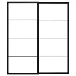 IKEA PAX(004.581.93) корпус розсувних дверей з гідами, чорний