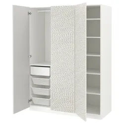 IKEA PAX / MISTUDDEN(395.212.16) комбінований гардероб, білий/сірий візерунок
