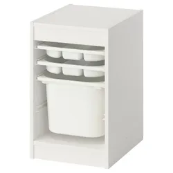 IKEA TROFAST(995.732.45) Полиця з контейнером/лотками, білий/білий
