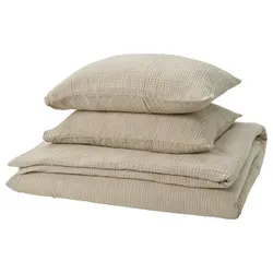 IKEA SCHERSMIN(205.997.81) ковдра та 2 подушки, Сірий -Грей