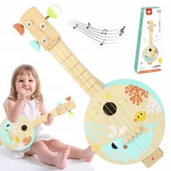 БАНДЖО УКУЛЕЛЕ ДЕРЕВ'ЯНА ГІТАРА МУЗИЧНИЙ ІНСТРУМЕНТ СТРУНИ TooKY TOY