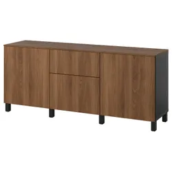 IKEA BESTÅ(896.123.70) поєднання з ящиками, Czarnybrowz/lappviken/wostbarp волоський горіх
