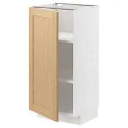 IKEA METOD(795.090.95) підлогова шафа/полиці, білий/Дуб Форсбака