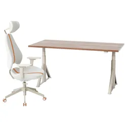 IKEA IDÅSEN / GRUPPSPEL(594.416.81) стіл і стілець, коричневий / бежевий