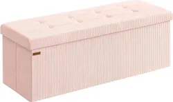 SONGMICS Табурет для ніг з місцем для зберігання, складна лавка, 38 x 110 x 38 см, табурет для ніг, диван-ліжко, ящик для