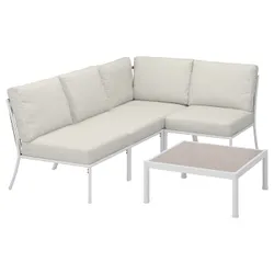 IKEA SEGERÖN(096.135.14) Меблевий набір 3-х осіб, Зовнішній білий/бежевий/frösön/duvholmen бежевий