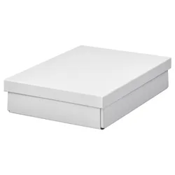 IKEA FJÄDERHARV(205.968.91) контейнер з кришкою, білий