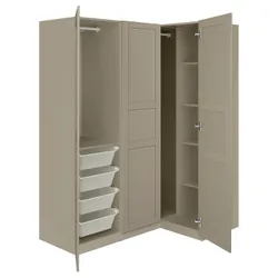 IKEA PAX / TYSSEDAL(396.033.92) кутовий гардероб, сірий -рог/сірий