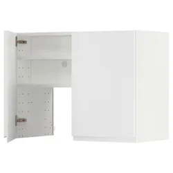 IKEA METOD(295.044.15) шафа з витяжкою та полицею/дверями, білий/Voxtorp матовий білий