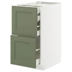 IKEA METOD / MAXIMERA(695.186.94) Stj 2fr/2n/wed/w, Biały/axstad gria -green