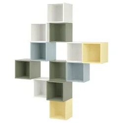IKEA EKET(995.215.67) комбінація навісної шафи, різнокольоровий/білий