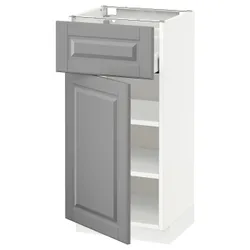 IKEA METOD / MAXIMERA(894.593.30) шафа stj szu / двер, білий / Bodbyn сірий
