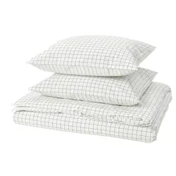 IKEA DOFTAKLEJA(606.004.95) ковдра та 2 подушки, білий/антрацит