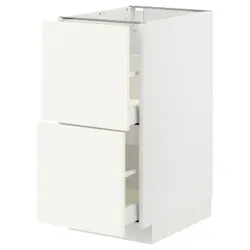 IKEA METOD / MAXIMERA(695.071.67) Шафа з 2 фасадами/2 високими ящиками, білий/Vallstena білий