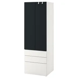 IKEA SMÅSTAD / PLATSA (694.308.56) гардероб, біла / дошка з 3 ящиками