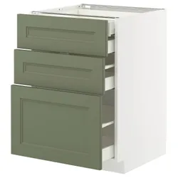 IKEA METOD / MAXIMERA(495.179.40) Stj 3fr/2n/wed/w, Biały/axstad gria -green