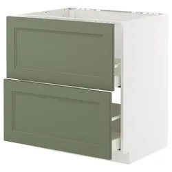 IKEA METOD / MAXIMERA(995.176.12) SZ ZL+2FR/2SZU, Biały/axstad gria -green