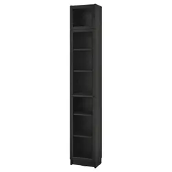 IKEA BILLY / OXBERG(794.833.59) полиця зі скляними дверцятами/подовжувач, чорна імітація дуб