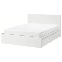 IKEA MALM(390.199.18) Каркас ліжка з 4 урнами, білий / Leirsund