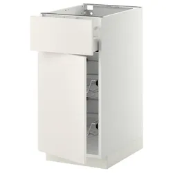 IKEA METOD / MAXIMERA (694.555.16) stj шафа / корзина др / ящик / двері, білий / Veddinge білий
