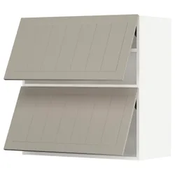 IKEA METOD(394.077.82) горизонтальна шафа 2 дверцята відкриваються сенсорні, білий/Stensund beige