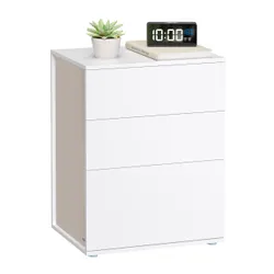 Нічна шафа 3 білих ящиків