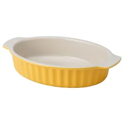 IKEA POETISK(205.842.56) Теплостійне судно, овальний/світло -жовтий