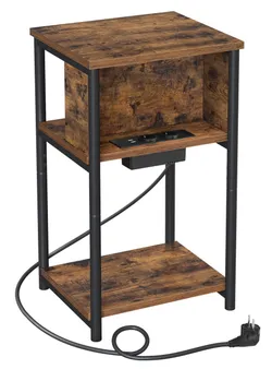 Бічний нічний стіл з Power Strip