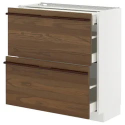 IKEA METOD / MAXIMERA(995.746.50) Кабінет STJ 2FR/3SZU, Білий/Stensta темно -коричневий шпон