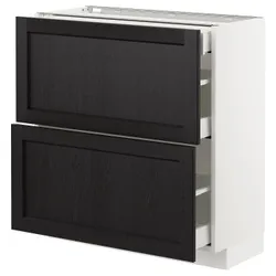 IKEA METOD / MAXIMERA(792.568.37) 2-дверний / 3-місний, білий/забарвлений лерхітановим чорним
