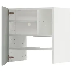 IKEA METOD(495.384.19) шафа з витяжкою та полицею/дверями, білий/Хавсторп світло-сірий