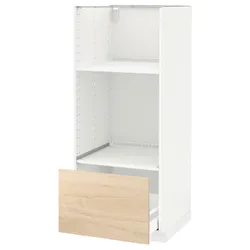 IKEA METOD / MAXIMERA(992.043.57) перші високі/мікро ящики, білий/Askersund світлий попелястий малюнок