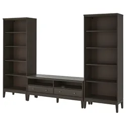 IKEA IDANÄS(394.373.31) тумба під телевізор, темно-коричневий/з плямами