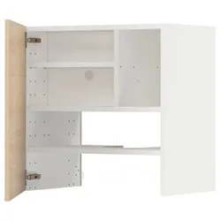 IKEA METOD(995.053.17) шафа з витяжкою та полицею/дверями, білий/візерунок Askersund світло-попелястий