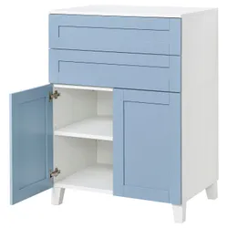 IKEA PLATSA(795.557.04) Кабінет з двома дверима та 2 ящиками, Biały/sannidal Blue