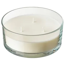 IKEA LOTSFÅGEL(006.080.36) ароматична свічка в склі/3 гноти, запах свіжої білої білизни