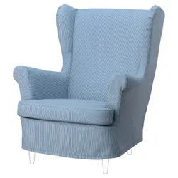 IKEA STRANDMON(305.819.45) Обкладинка для крісла Узак, Sjölyckan темно -синій/бежевий смугастий візерунок