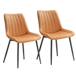 Коричневі оксамитові стільці встановлюють 2 шт.