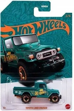 Модель HOT WHEELS PEARL & CHROME 2/6 HVX01 TOYOTA LAND CRUISER