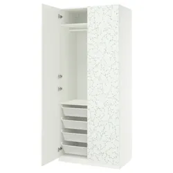 IKEA PAX / LINNABERG(495.726.77) Комбінація гардеробу, білий/візерунок