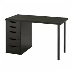 IKEA LAGKAPTEN / ALEX(894.170.57) стіл, Czarnybrowz/чорний