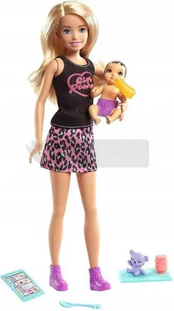 Лялька Барбі Няня з малюком GRP13