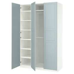 IKEA PAX / FJÄREHALS(695.652.18) Комбінація гардеробу, білий/світло -сірий -блак