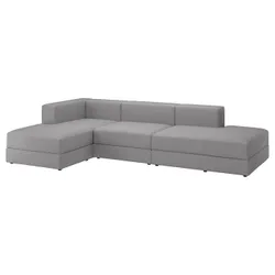 IKEA JÄTTEBO(794.851.03) Диван 3,5-місний модуль з шезлонгом, Сірий тонер