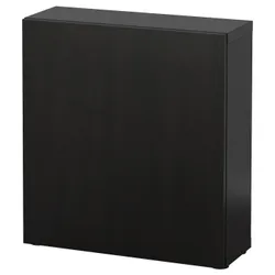 IKEA BESTÅ(990.468.29) шафа з дверима, чорно-коричневий / Lappviken чорно-коричневий