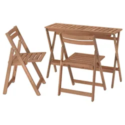 IKEA NÄMMARÖ(095.817.87) садовий стіл і 2 розкладні стільці, Складена світло -коричнева пляма