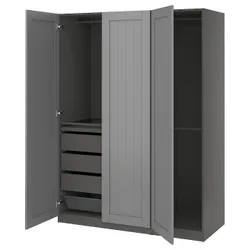 IKEA PAX / GULLABERG(395.635.55) комбінований гардероб, темно-сірий/сірий