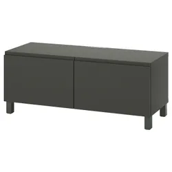 IKEA BESTÅ(795.080.48) Тумба під ТВ з дверцятами, темно-сірий/Västerviken/Stubbarp темно-сірий