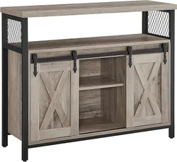 VASAGLE Шафа для зберігання, кухонна тумба, комод, 2 розсувні двері, 33 x 100 x 80 см, регульовані полиці, для вітальні, грецький